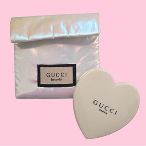 Gucci Beauty Heart Compact Mirror with Iridescent Pouch